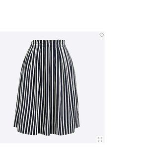 JCrew Black White Striped Skirt 4